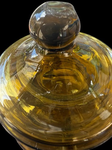 AVALOS Mexikanische Gelbe Mundgeblasene Glas Zuckerdose mit Deckel 3" - Bild 5 von 10