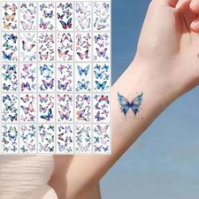 Set of 30 Sheets Waterproof Temporary Tattoo Stickers Butterfly Arm  Body Art