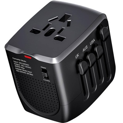 International Travel Adapter Voltage Converter Steps Down 220V to 110V for Ce...