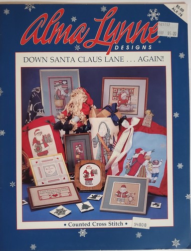 Alma Lynne Down Santa Claus Lane Again ALX78 cross stitch pattern booklet - Picture 2 of 2