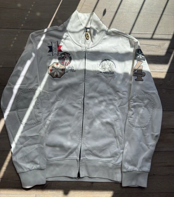 La Martina Sweatjacke Zip Jacket XXL Weiß Stickerei Argentina Polo Vintage - Bild 1 von 4