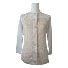 Eddie Bauer Women's Floral Button-Down Cardigan Sweater XS/XP