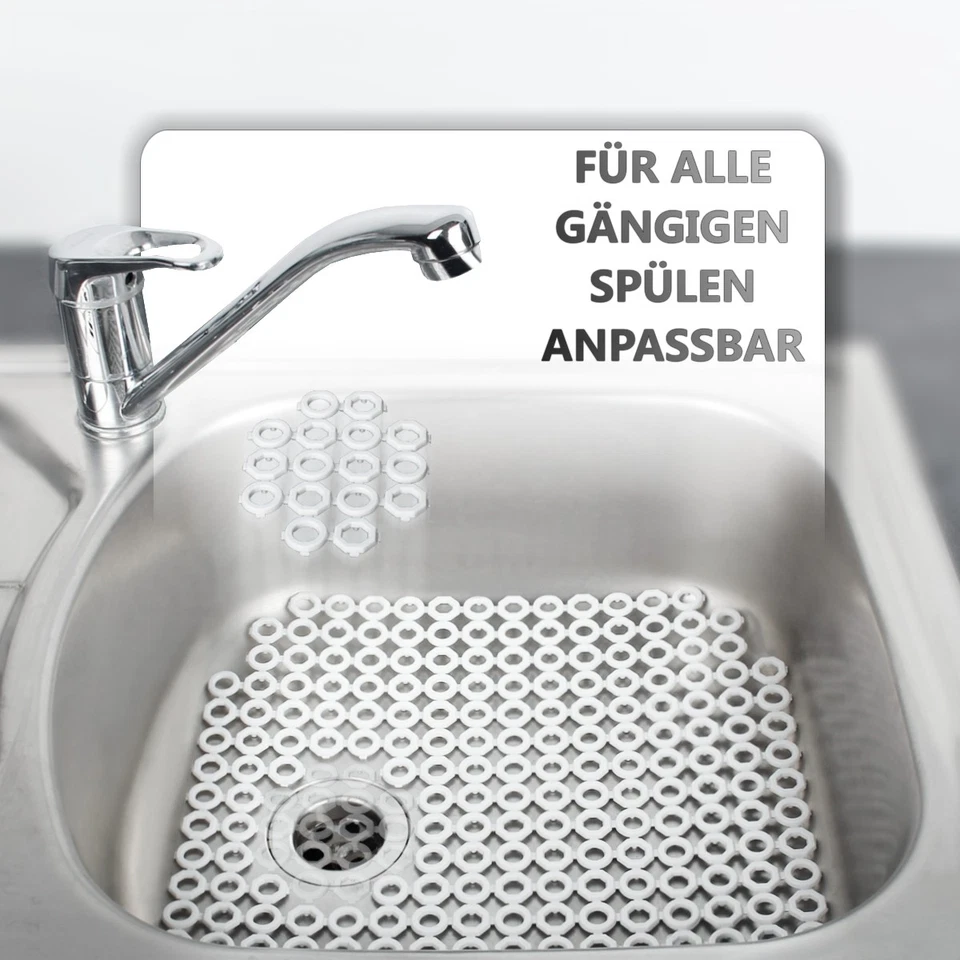 Spülmatte zuschneidbar groß Spülbecken Waschbecken Einlage Matte Kunststoff - Bild 2 von 4