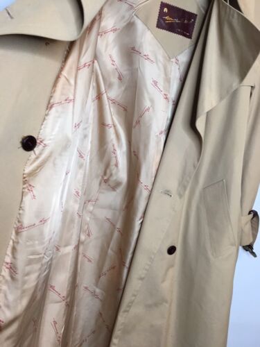 etienne aigner vintage trench coat Women 16 Leather Trim On Belt Coming Off - Picture 8 of 13