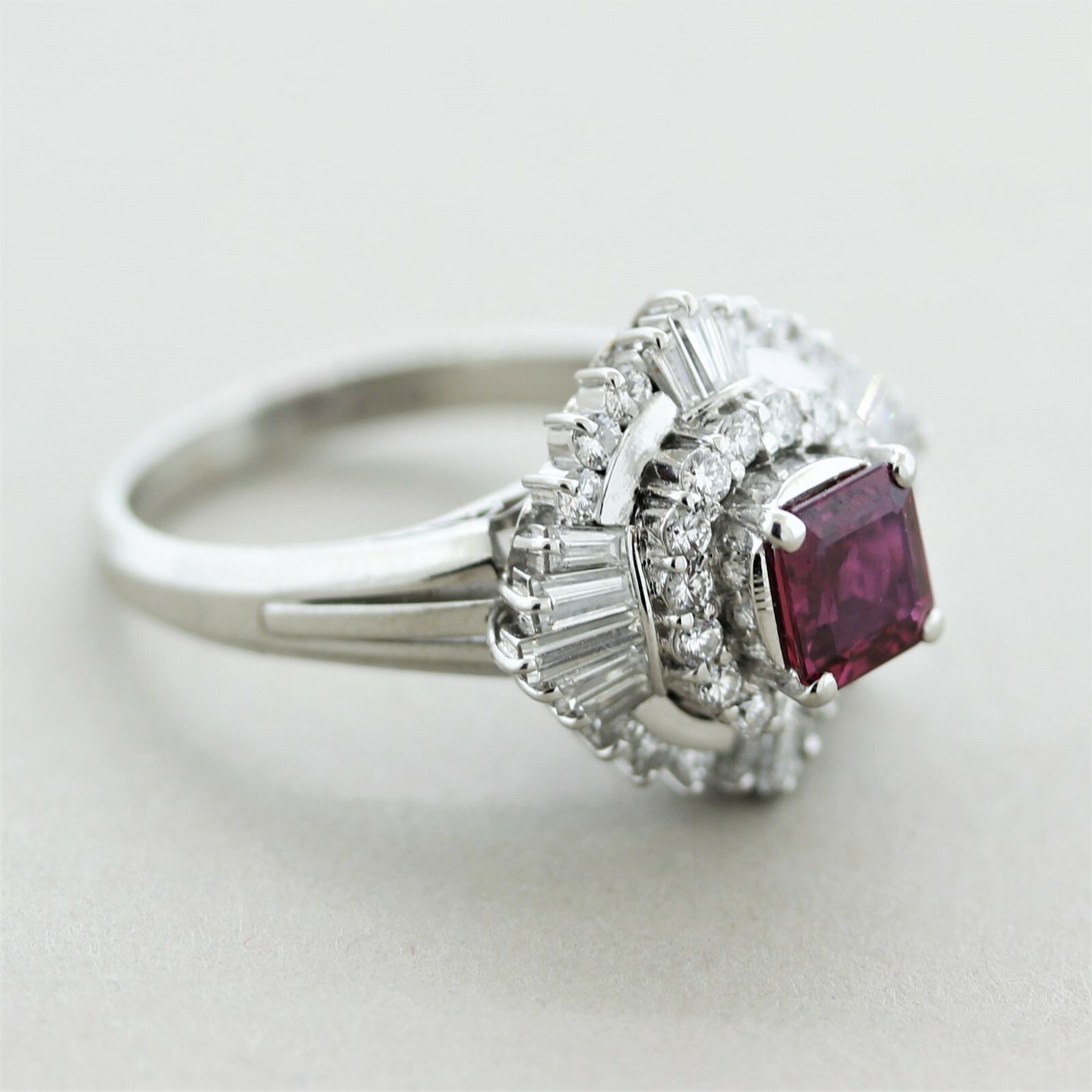 Ruby Diamond Platinum Ring 2.02CTW - image 8