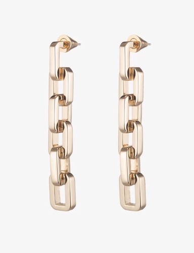 Eddie Borgo 12K Gold Supra Heritage Link Drop Earrings NWT - Picture 2 of 6