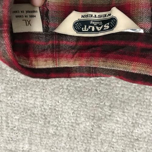 Salt Valley Shirt Mens Extra Large Button Up Southwestern Red Beige Pearl Snap - Picture 3 of 12