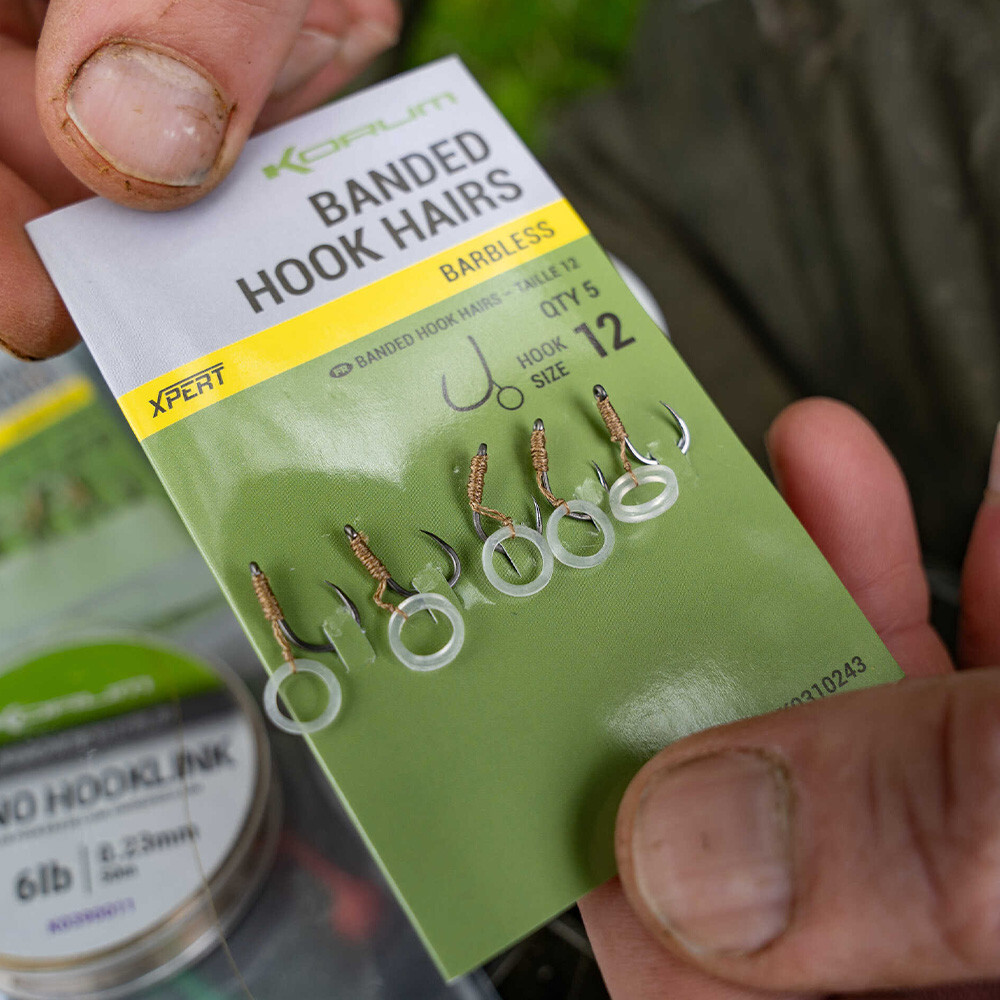 Korum Banded Hook Hairs x packs per order UK