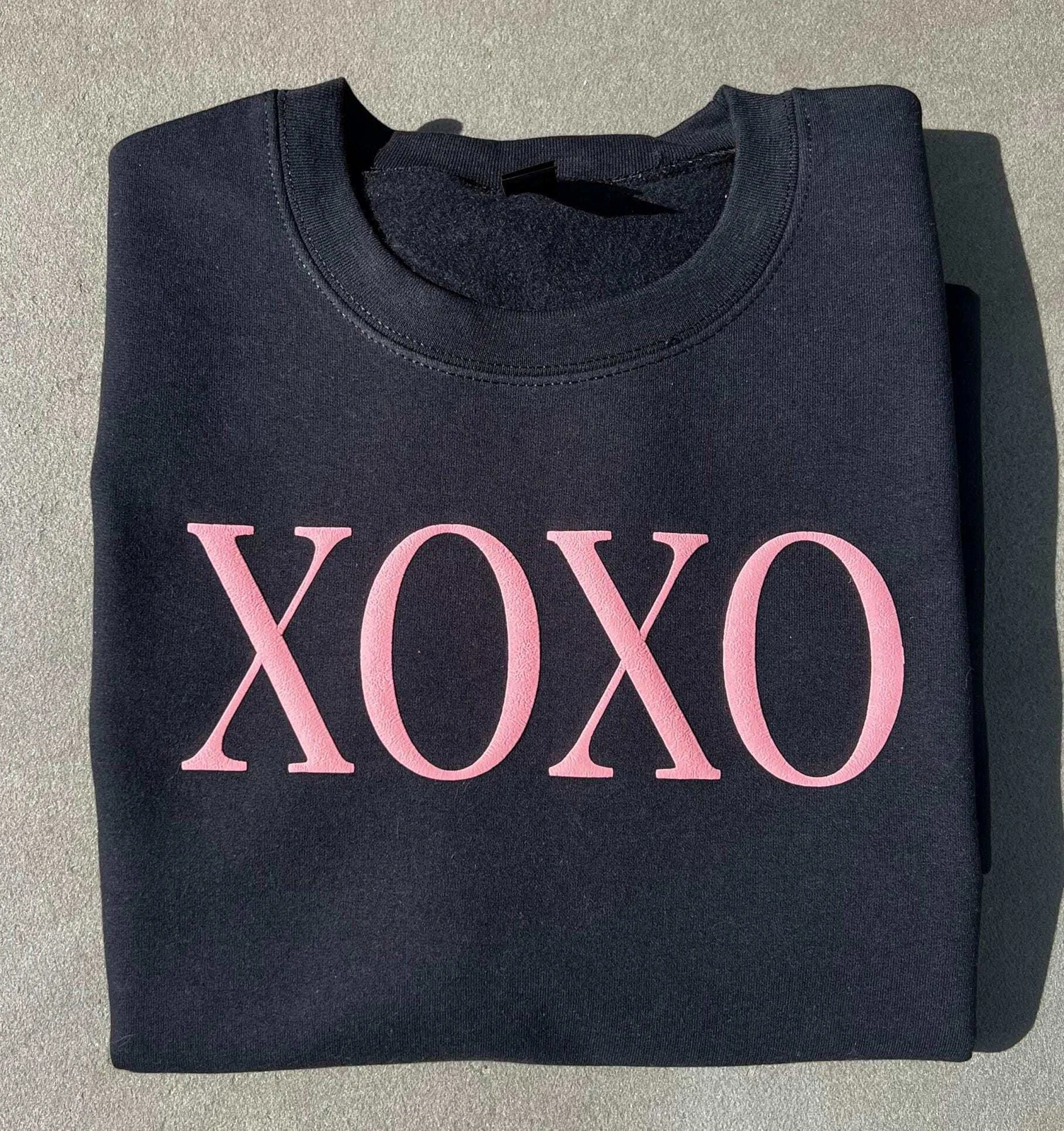 Felpa XOXO da Donna Felpa con Cappuccio San Valentino Stampa Puff Regalo Carino e Accogliente