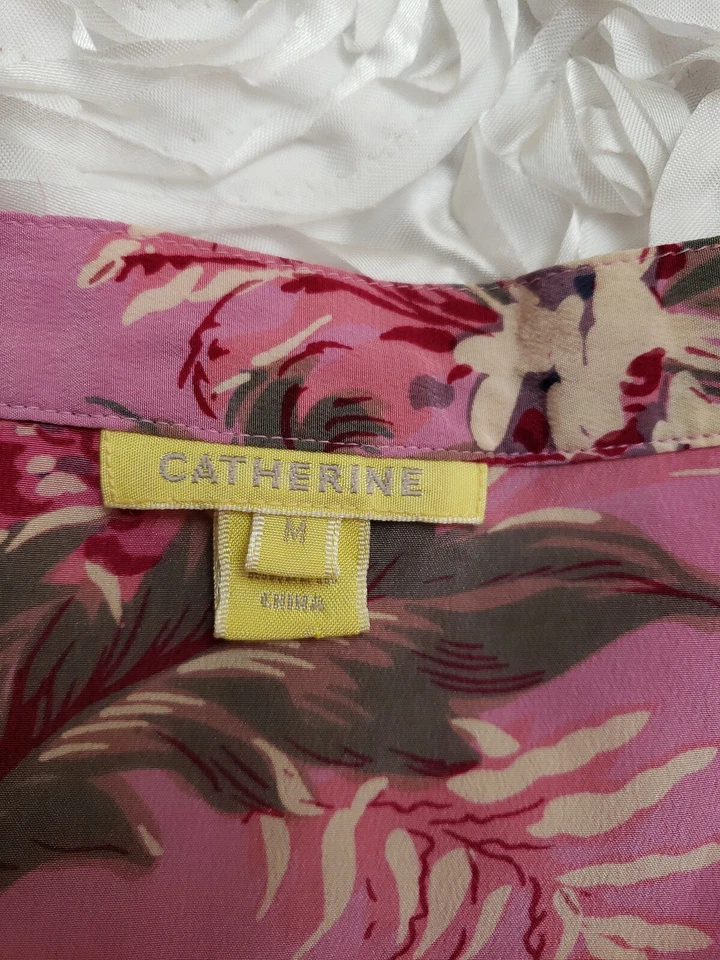 Falda midi para mujer Catherine estilo envolvente seda púrpura floral talla M Foto 2 de 4