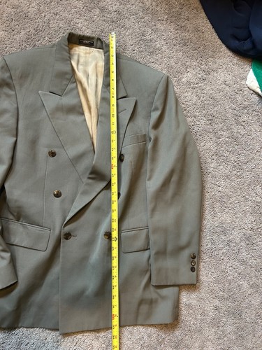 Vintage diBenedetto grey jacket 100% pure wool made in usa mens - Picture 6 of 9