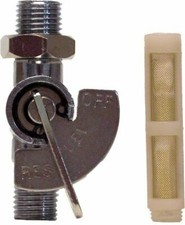 Petrol Fuel Tap British 1/2" Chrome RESERVE OFF with nut no reserve pipe
