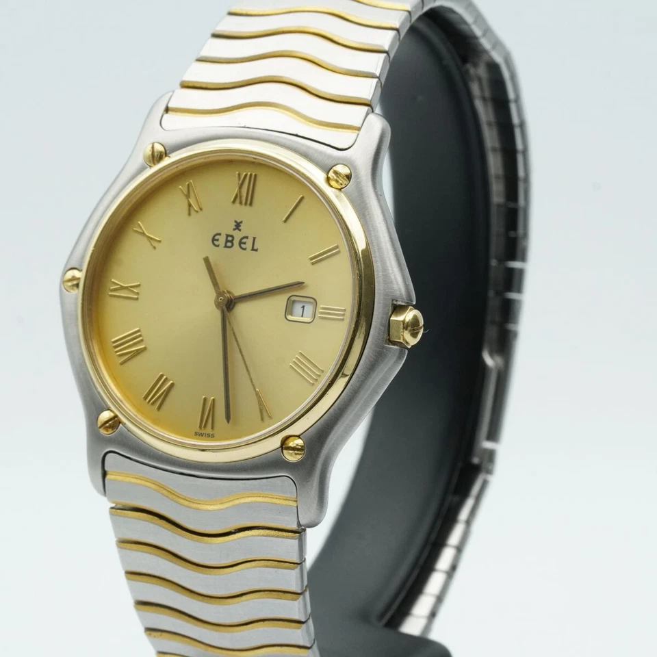 EBEL HERREN UHR 7 STAHL/750 GOLD 34MM SPORT CLASSIQUE TOP QUARTZ 183909 E293 - Bild 4 von 4