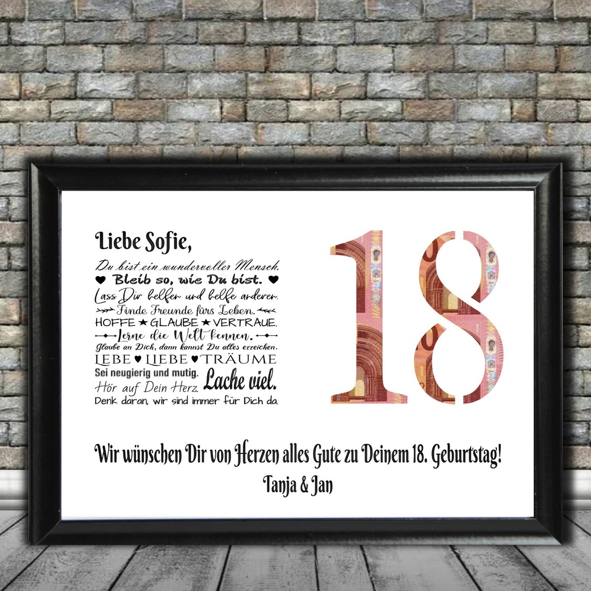 Personalisierte Gastgeschenk-Kärtchen Zum 18. Geburtstag – 50 Stück, 4,5x2,5 Cm, Mit Druck Von Name & Datum