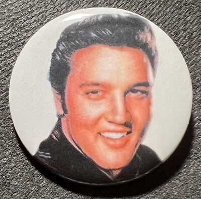 1 3/4'' ELVIS PRESLEY PHOTO PIN BACK