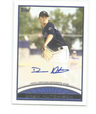 2012 TOPPS PRO DEBUT AUTOGRAPHS #DH DREW HUTCHISON