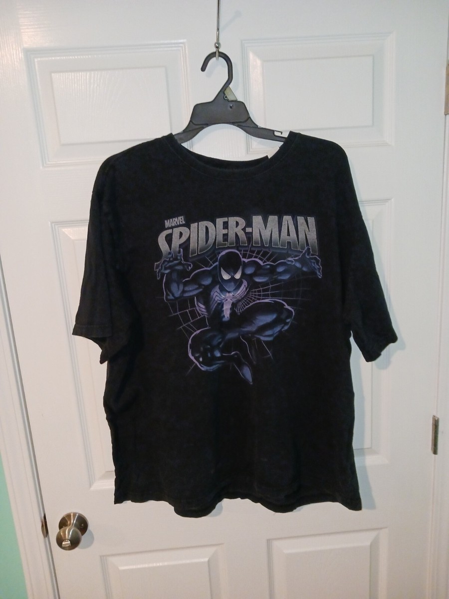 00s SPIDER MAN ビンテージ tシャツ　ブラック　初期　アメリカ　黒 00's】Vintage Movie Print T-shirt Size.XL 