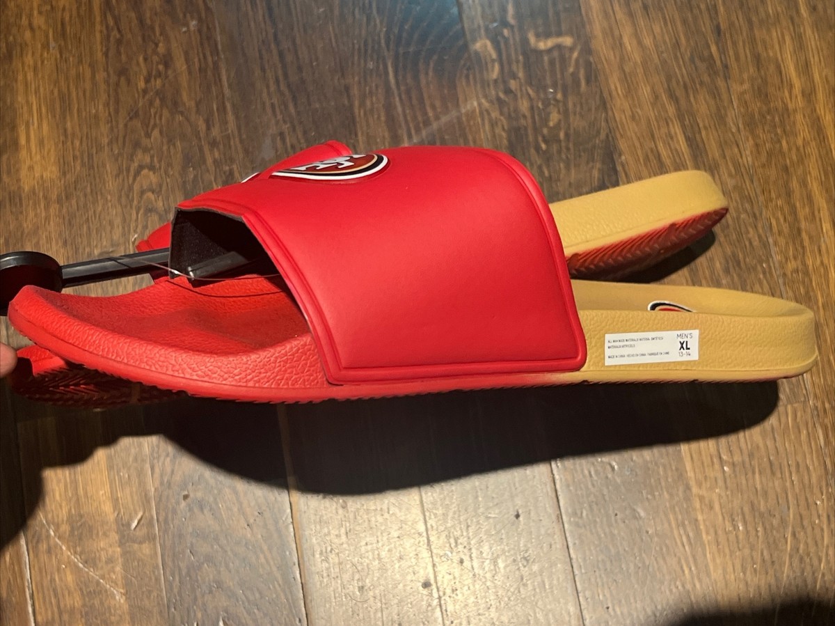 FOCO San Francisco 49ers Sandal Slides L 11-12 NWT San Francisco 49ers Big Logo Athletic Moccasin Slipper FOCO main image 3