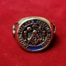 1076 - Masonic Ring Symbol G - Steel