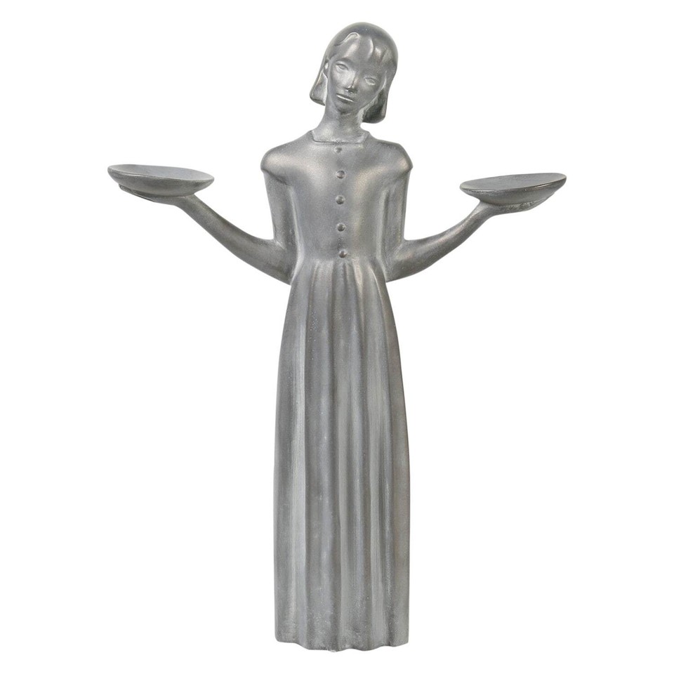 Potina Bird Girl Garden Statue Outdoor Art Yard Decor, 24"H, No
