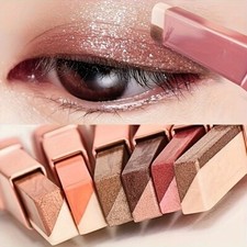 6 pieces of flash eye shadow stick set, two-c...