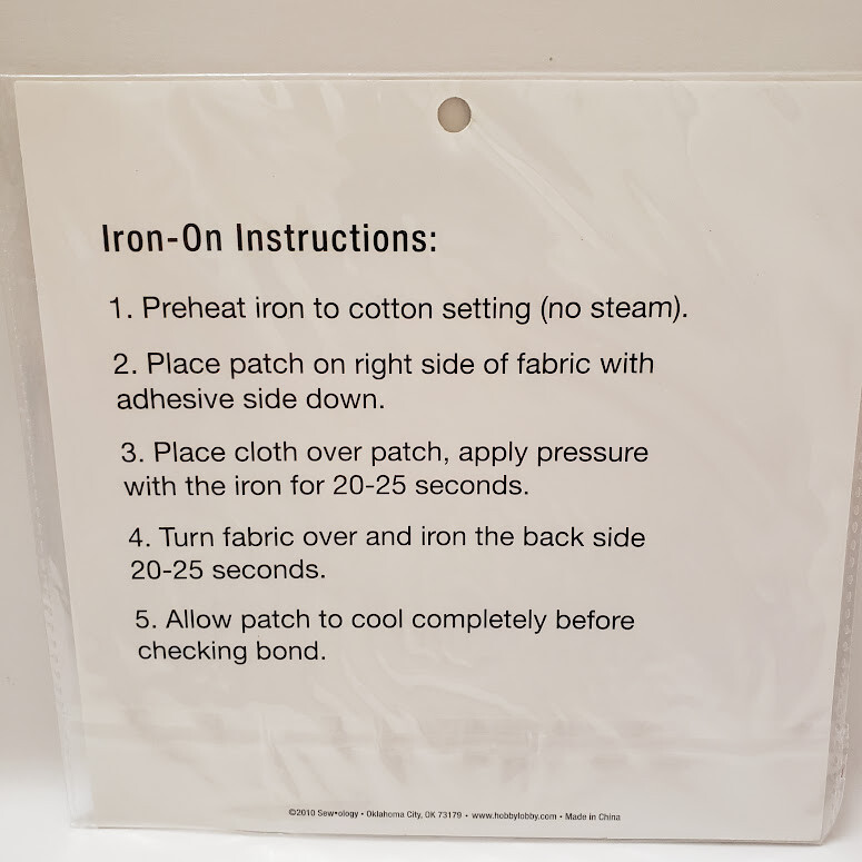 Iron-on Fabric Patch Blue Camper Flowers Quilt Appliqué Embellishment Crafting