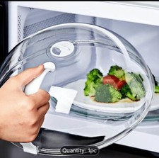 Microwave Food Dish Anti-Splatter Cover Guard Lid With Steam Vents Plate Cover.