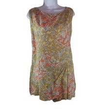 Vtg 60s paisley shorts playsuit romper handmade boho hippie