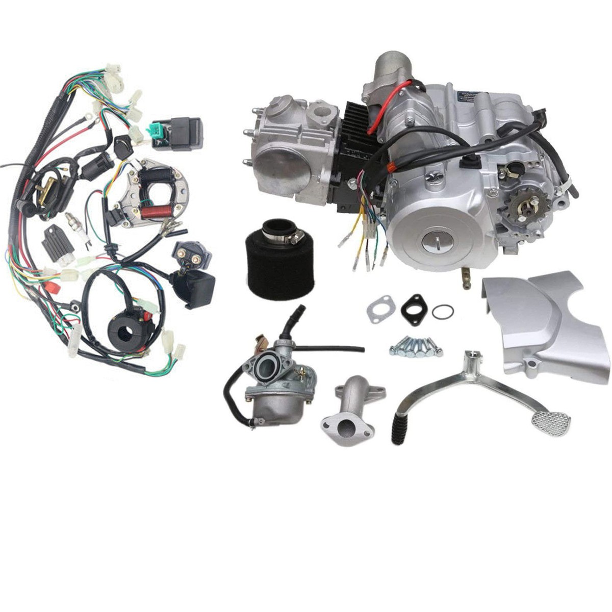 カズマ 125cc 4-stroke Electric Start Engine Motor Reverse+Wiring