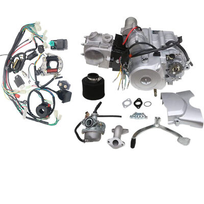 125cc 4-stroke Electric Start Engine Motor Reverse+Wiring For ATV Go Kart Quad 