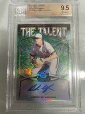 ANDREW VAUGHN 2019 LEAF VALIANT BASEBALL ON CARD AUTO - BGS 9.5 GEM MINT