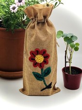 Geschenkt&uuml;te - Jute Weintasche - Embroidery Geschenk Tasche, Eigenes Design Neue