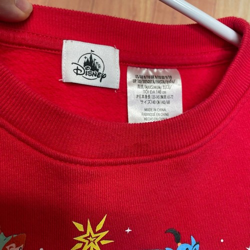 Disney Store Sweatshirt Classic Christmas Sweater Red Unisex Kids Size 9/10 - Picture 4 of 6
