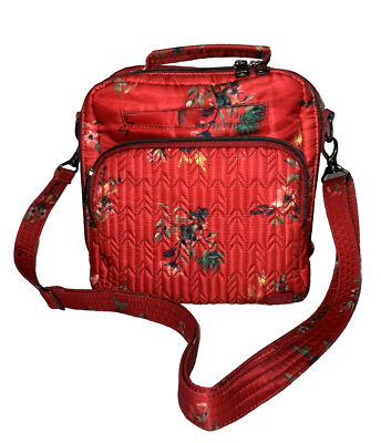 Lug Red Floral Quilted Women\'s Bag lug | Bags | Lug Compass Bouquet Red Quilted Crossbody With  main image 4