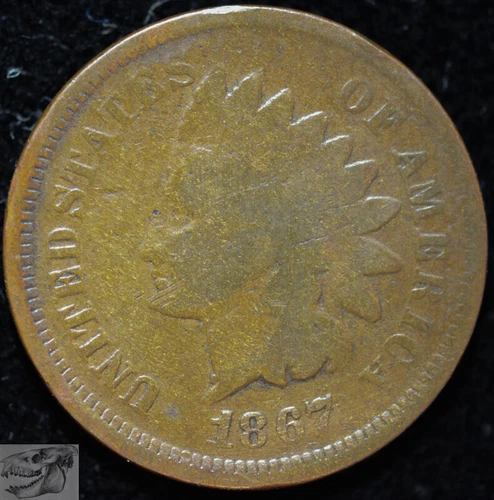 1867 Indian Head Penny, Good+ Condition, Tough Date to Find, Free Ship, C6192