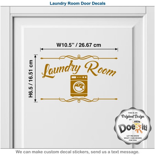 Laundry Room Door Decal, Wash Dry Fold Vinyl sticker, Wall Art Decor Quotes D14 - Picture 3 of 9