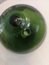 ANCIENNE BOULE DE PÊCHEUR APPELÉ FLOTTEUR EN VERRE SOUFFLÉ VERT
