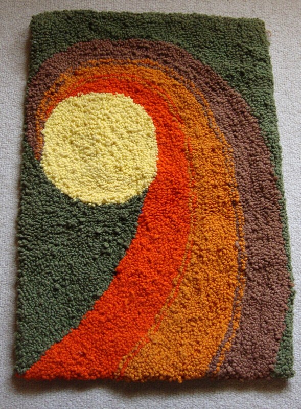 Punch rug handmade wall hanging decor