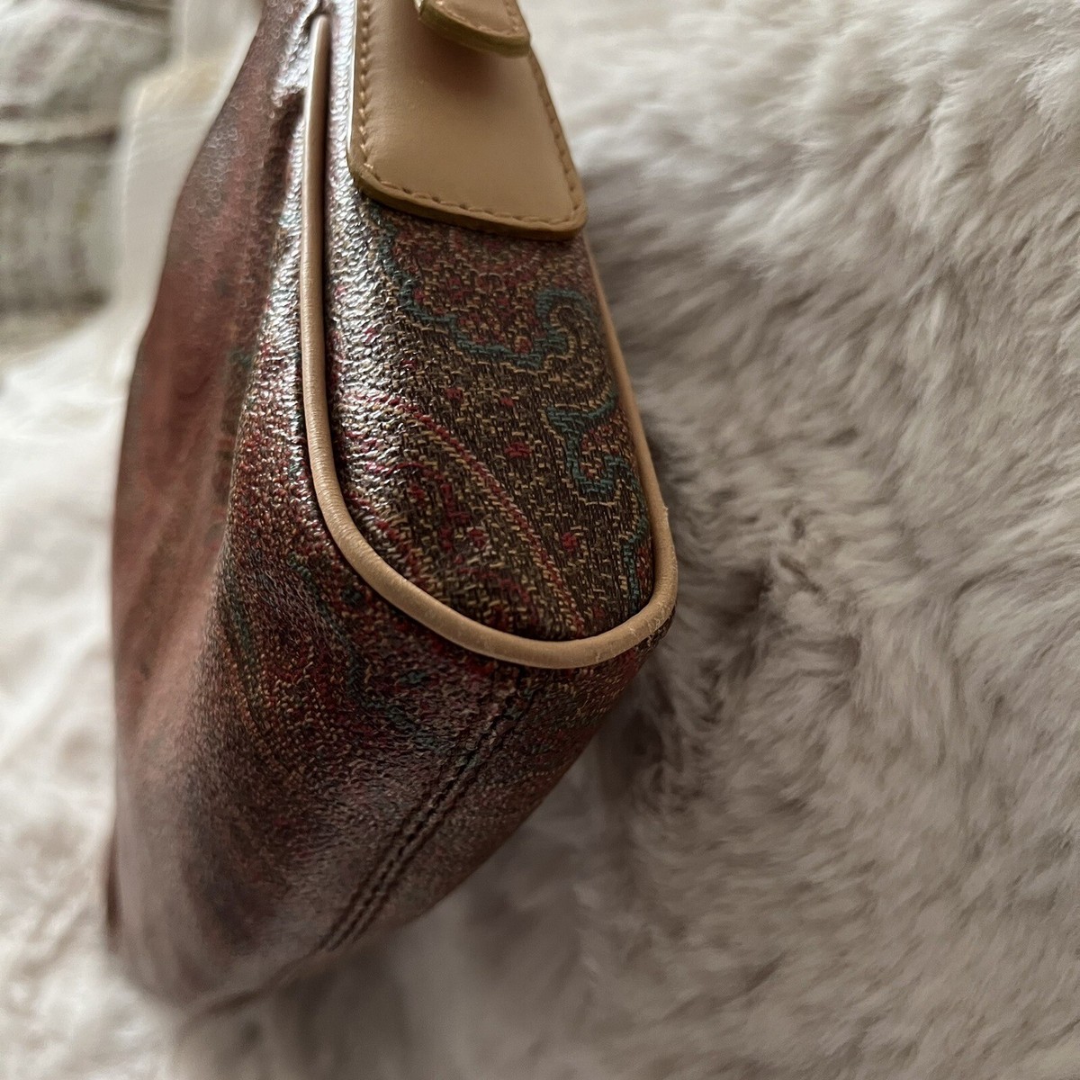 ETRO Mini Bag Pouch Leather Paisley | eBay