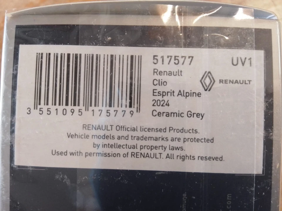 Norev Renault Clio Esprit Alpine ceramic grey 2024 1/43 517577 - Immagine 4 di 4