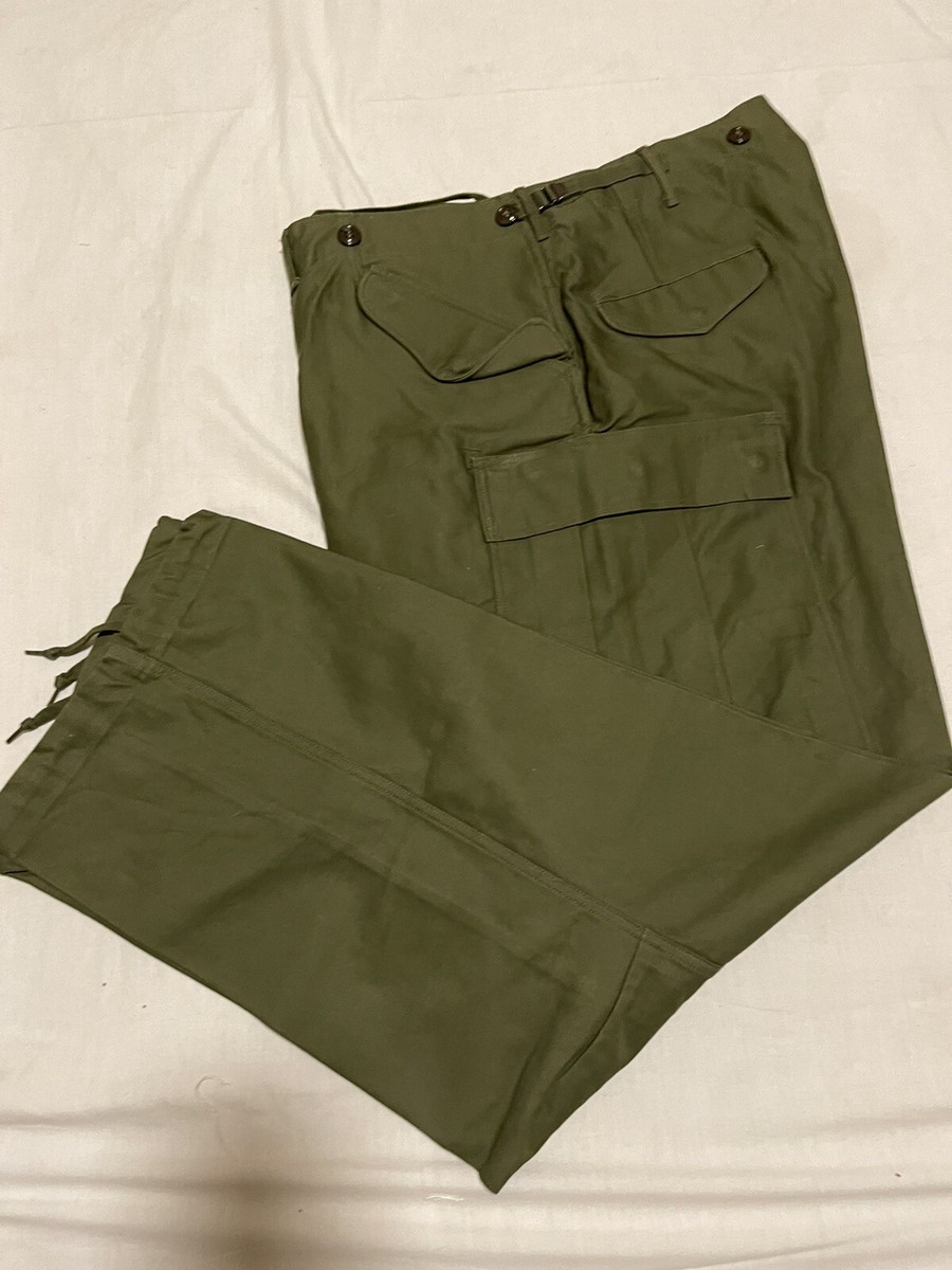 US ARMY M51 field pants(キ) VINTAGE US ARMY FIELD TROUSERS PANTS M51 1955 XL LONG NOS – Rare
