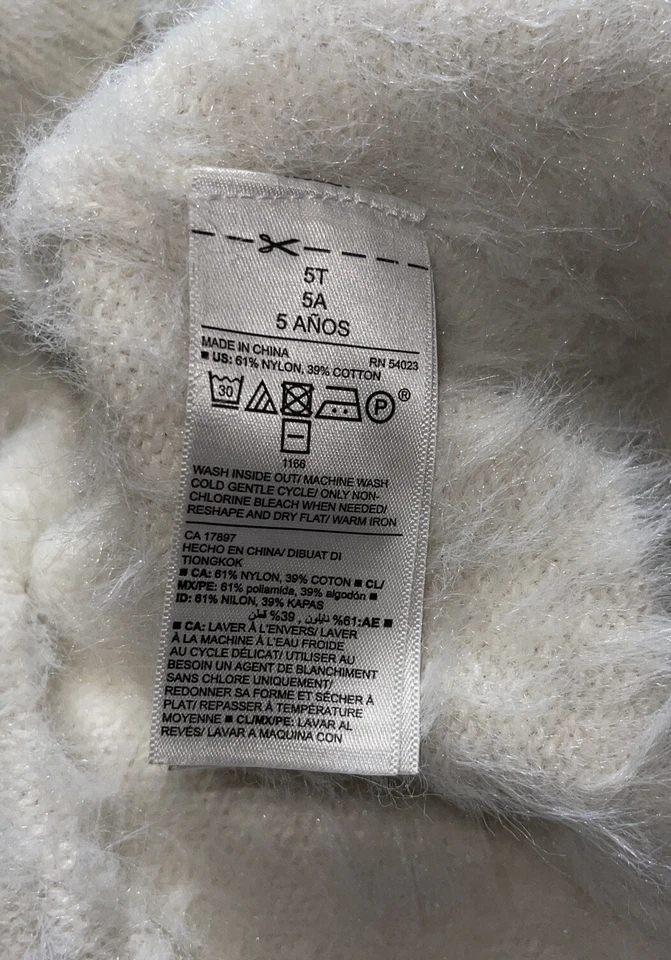 Usado - Antiguo Suéter Informal Azul Marino Niñas (Talla 5T) Foto 4 de 4