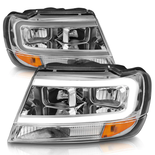 ANZO 111538 Headlight Assembly FITS 1999 2004 jeep grand cherokee crystal headli - Picture 6 of 8