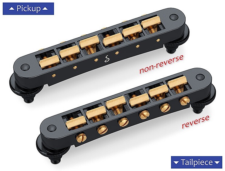 Schaller GTM Tunamatic Bridge Reverse Black M5 (optional M8, or M4)