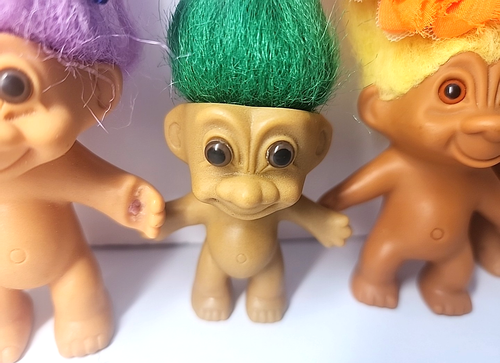 Vintage TROLL Dolls Russ Berrie & Unmarked Vinyl 2.5" 3" 4" Colorful Mixed Lot - Picture 11 of 22