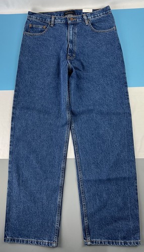 NWT- NEW PERRY ELLIS AMERICA 33x30 Blue Denim LOOSE FIT Zip Fly JEANS - Picture 3 of 9