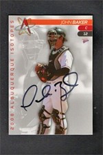 2008 MULT-AD JOHN BAKER AUTOGRAPHED ALBUQUERQUE ISOTOPES CARD NM