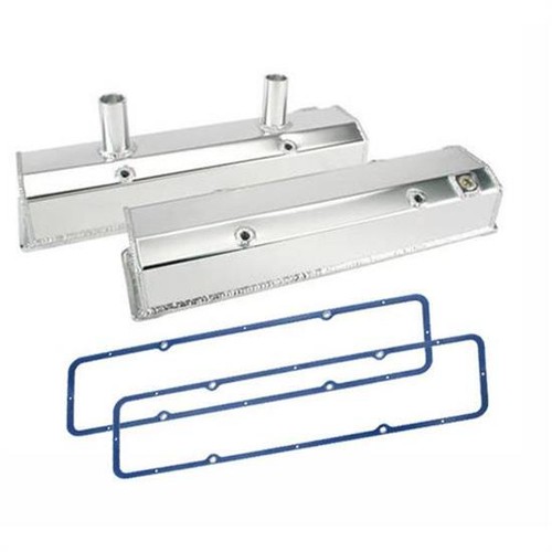 Fabricated Valve Covers w/Breather & Gaskets, fits Small Block Chevy