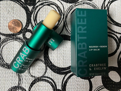 Crabtree & Evelyn NOURISH + RENEW LIP BALM * Full Size * New in Box