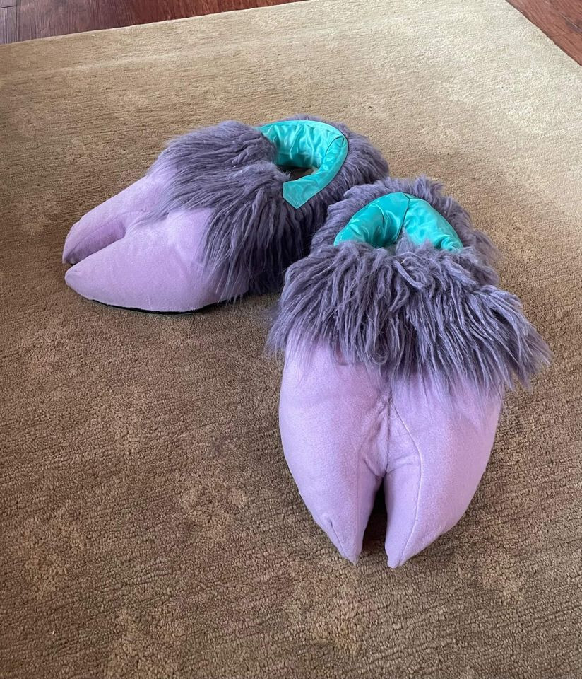 Costume Fursuit Feet Hooves / purple goat deer pig Gem